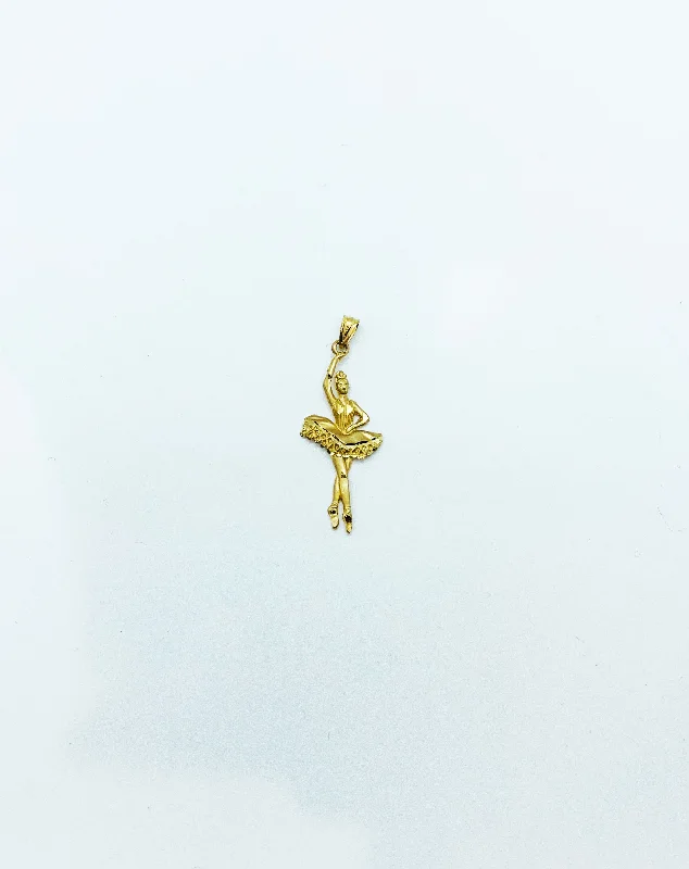 Key - shaped pendants, often symbolizing unlocking opportunities​ Ballerina Diamond Cut Pendant (14K).