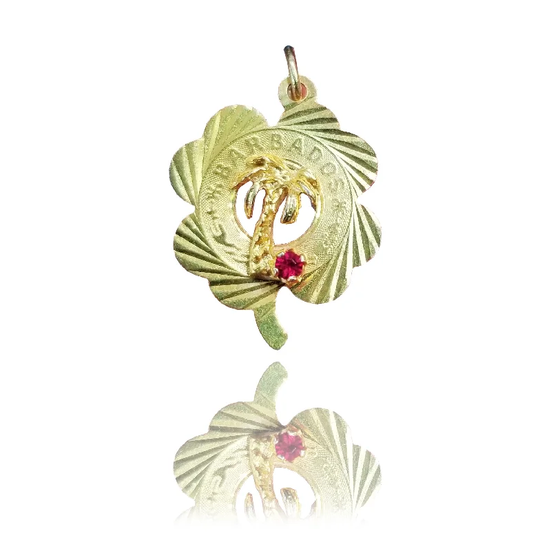 Compass - shaped pendants for a sense of direction​ Barbados Yellow Gold Pendant (14K)