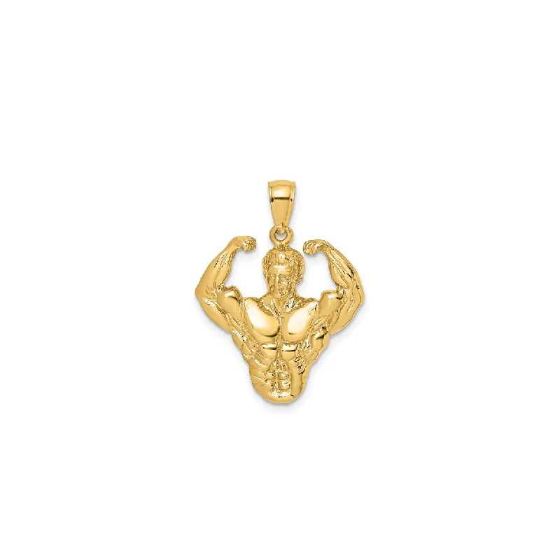 Religious Pendants with Cross or Star of David DesignsBodybuilder Waist Up Pendant (14K) Religious Pendants with Cross or Star of David DesignsBodybuilder Waist Up Pendant (14K)