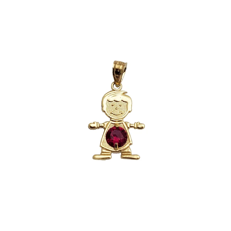 Flower - shaped pendants, including roses, lilies, and daisies Red Gem Boy Pendant (14K) Flower - shaped pendants, including roses, lilies, and daisies Red Gem Boy Pendant (14K)