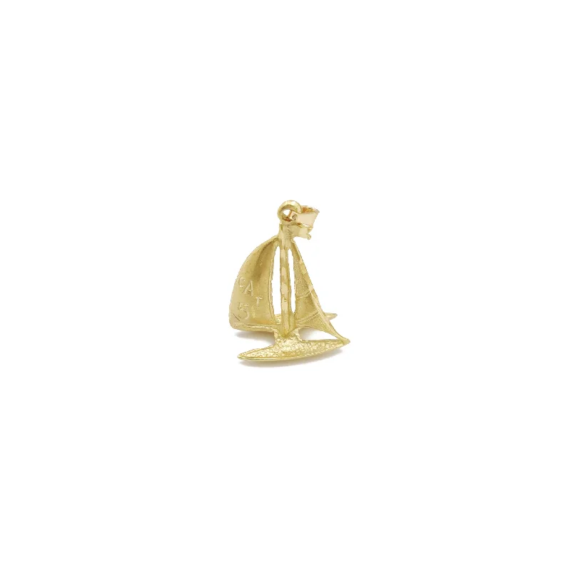 Cross - shaped pendants for religious significance​ Catamaran Sailing Boat Pendant (14K)