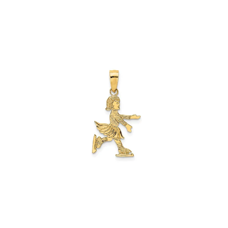 Charm Pendants with Multiple Small Decorative ElementsChild Ice Skater Pendant (14K) Charm Pendants with Multiple Small Decorative ElementsChild Ice Skater Pendant (14K)
