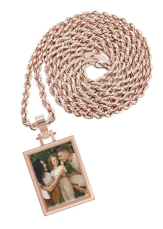 Animal - Shaped Pendants in Sterling Silver10K/14K Rose Gold Small Rectangle Picture Pendant Necklace Animal - Shaped Pendants in Sterling Silver10K/14K Rose Gold Small Rectangle Picture Pendant Necklace