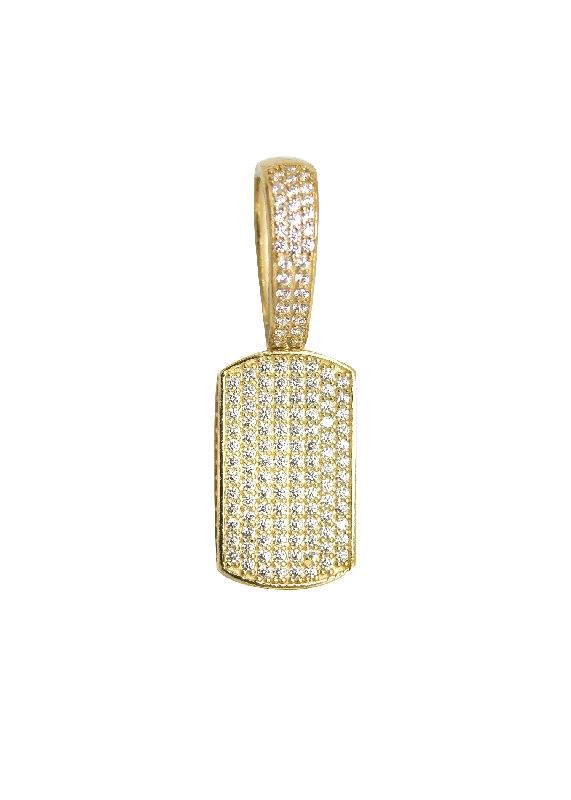 Initial Letter Pendants for a Personalized Touch10K Gold  Dog Tag Pendant