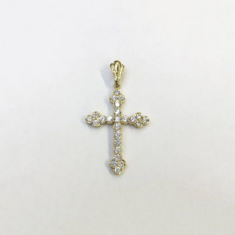 Pendant with a double - sided design for two looks in one​ Cross of Lazarus CZ Pendant (14K)