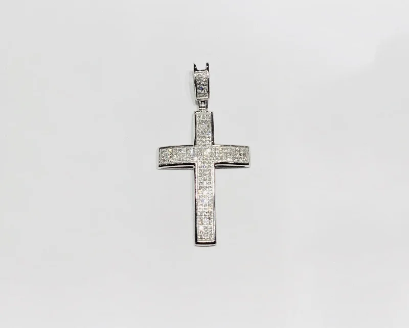 Beer - mug pendants for beer lovers​ Diamond Convex Cross Pendant (14K)