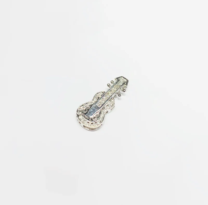 Platinum pendants with a sleek and modern silhouette​ Diamond  Acustic Guitar Pendant (14K).