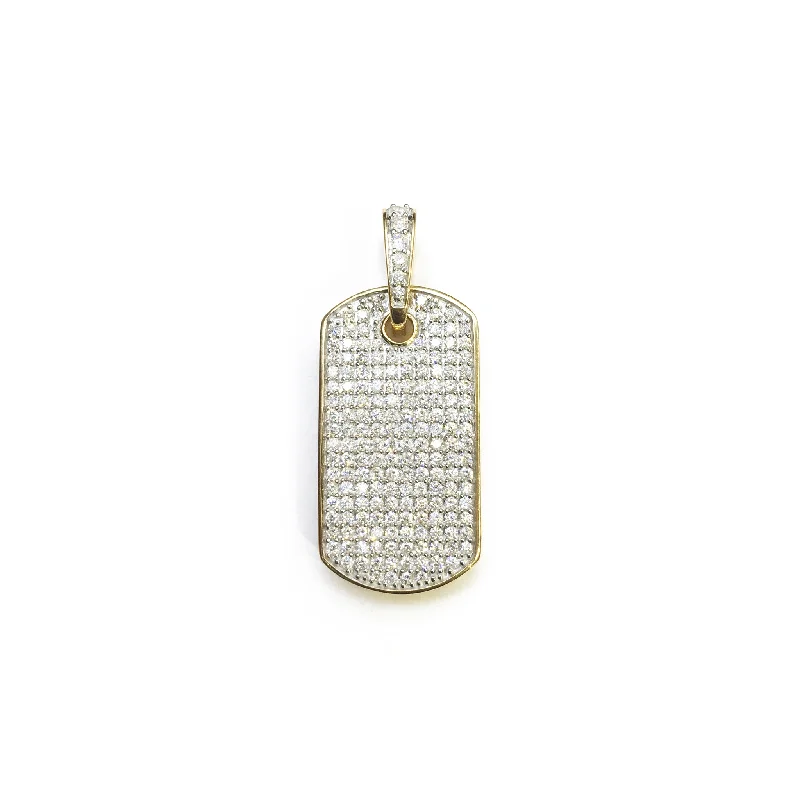 Beer - mug pendants for beer lovers​ Diamond Military Dog Tag Pendant (14K)
