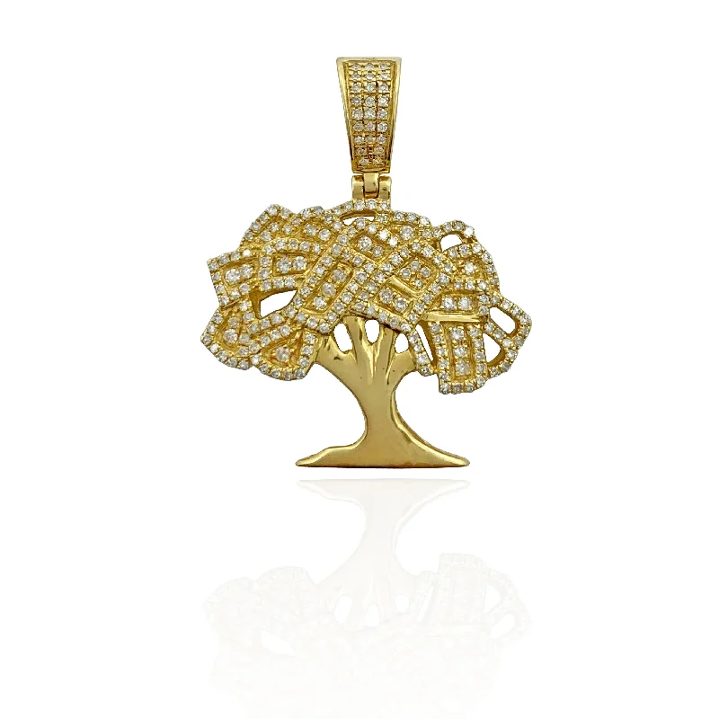 Emerald - set pendants with a rich, green hue​ Diamond Money Tree Pendant (14K)
