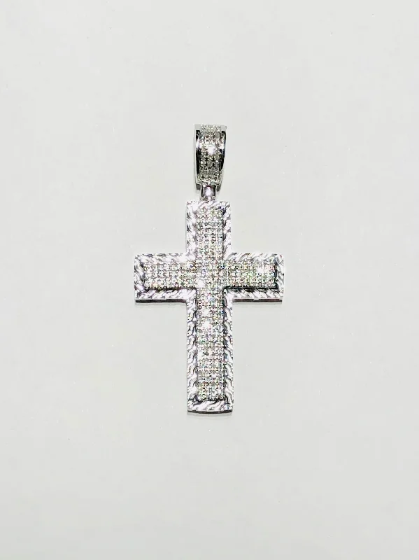 Insect - inspired pendants like butterflies or dragonflies​ Diamond Prestigious-Cut Cross Pendant (14K)