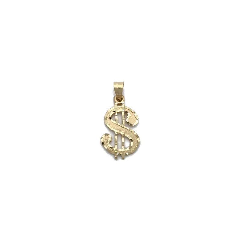 Amethyst pendants for a pop of purple color​ Dollar Sign Diamond Cut Bordered Pendant (14K)