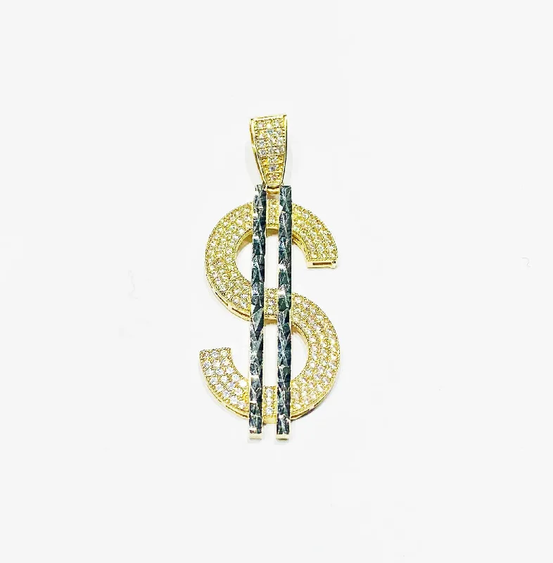 Book - themed pendants for bibliophiles​ Dollar Sign CZ Pendant (14K)