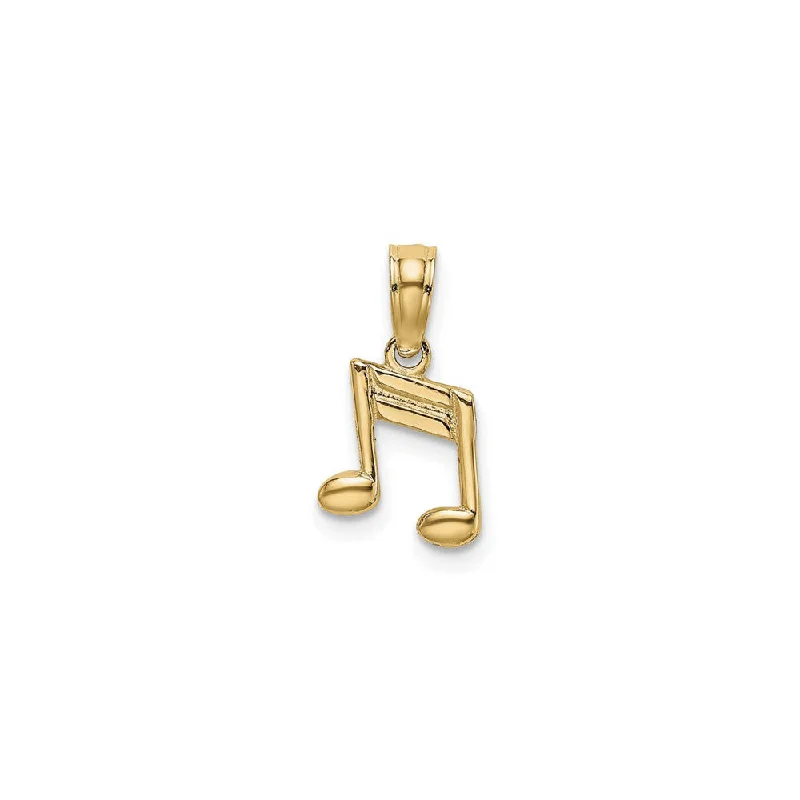 Religious Pendants with Cross or Star of David DesignsDouble Music Notes Pendant (14K) Religious Pendants with Cross or Star of David DesignsDouble Music Notes Pendant (14K)