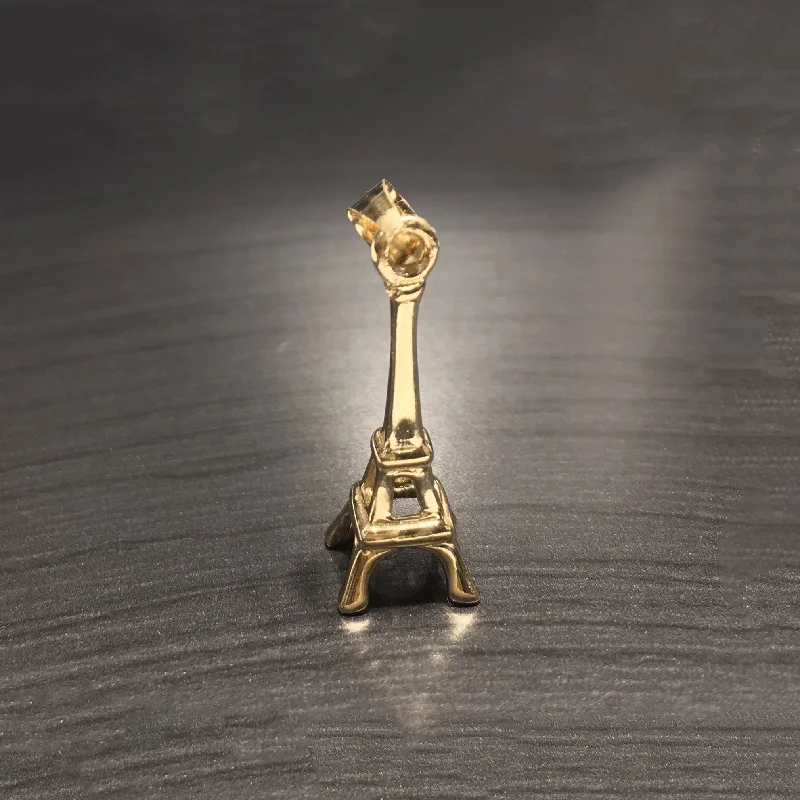 Book - themed pendants for bibliophiles​ Eiffel Tower Polished Pendant (14K)