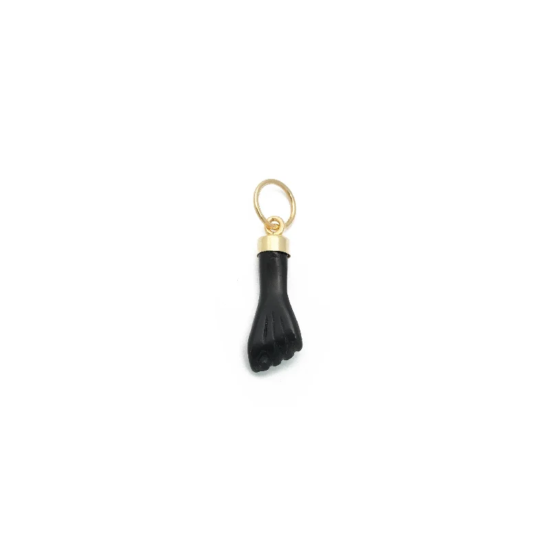 Sterling silver pendants with intricate filigree work​ Figa Azabache Pendant (14K)