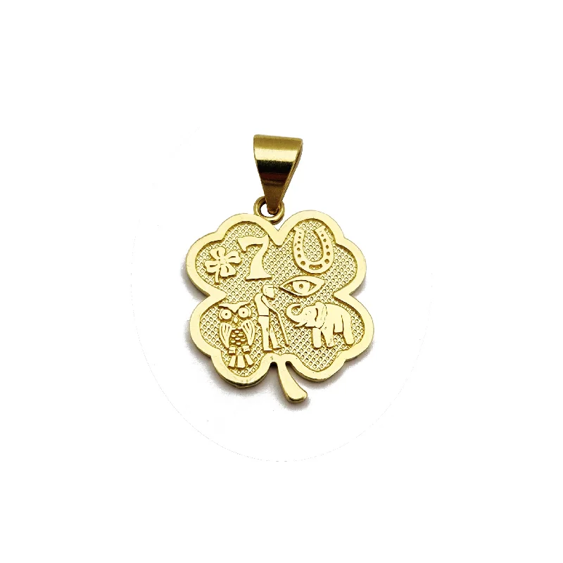 Tree - of - life pendants representing growth and strength Four Leaf Clover Lucky Pendant (14K) Tree - of - life pendants representing growth and strength Four Leaf Clover Lucky Pendant (14K)