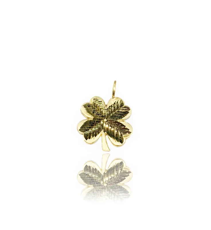 Wine - glass pendants for wine connoisseurs​ Four Leaf Clover Pendant (14K).