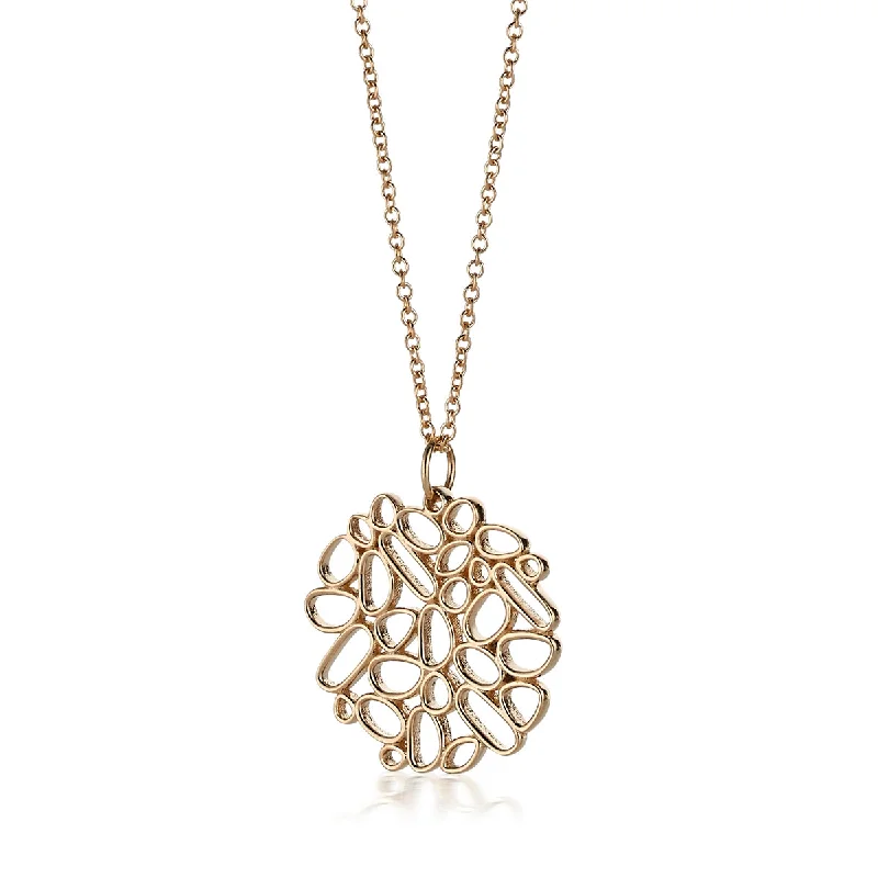 Rose gold pendants with heart - shaped designs for a romantic touch​ Geometric Cluster Pendant in 14K Gold