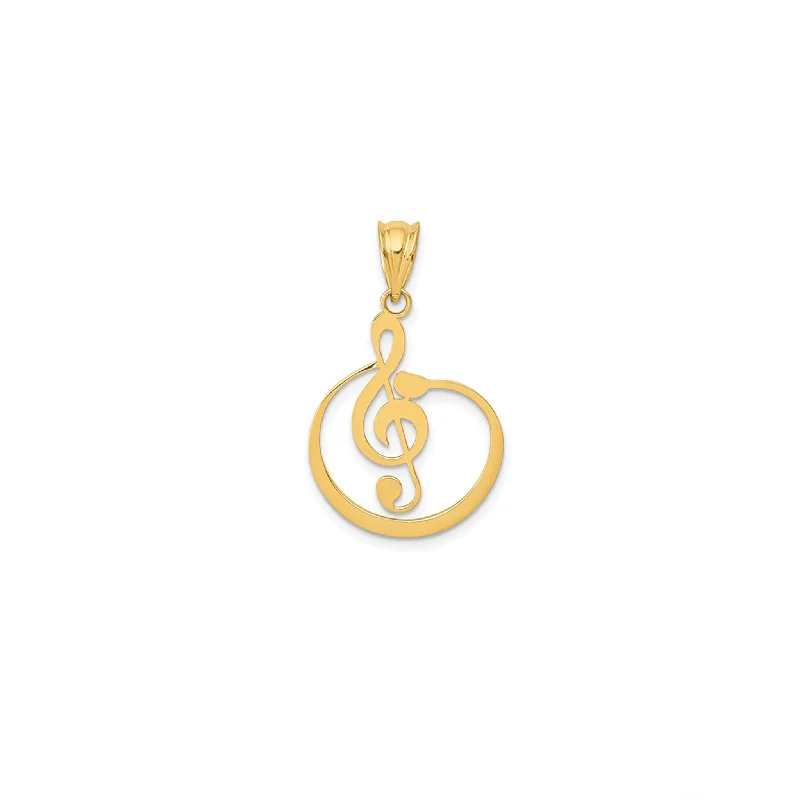 Religious Pendants with Cross or Star of David DesignsGlossy G-Clef Music Note Pendant (14K) Religious Pendants with Cross or Star of David DesignsGlossy G-Clef Music Note Pendant (14K)