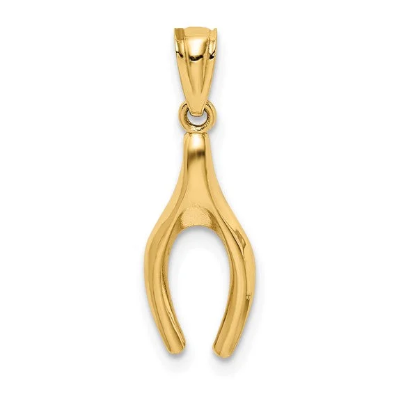 Animal - Shaped Pendants in Sterling SilverGlossy Wishbone Pendant (14K)