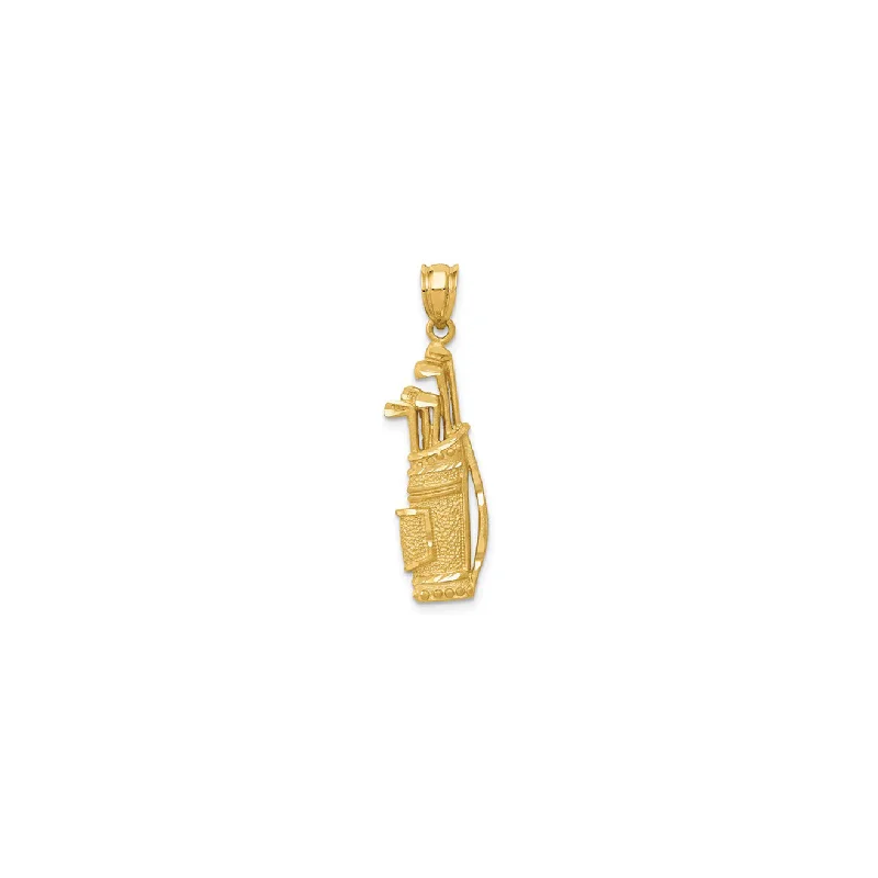 Charm Pendants with Multiple Small Decorative ElementsGolf Bag Pendant (14K)