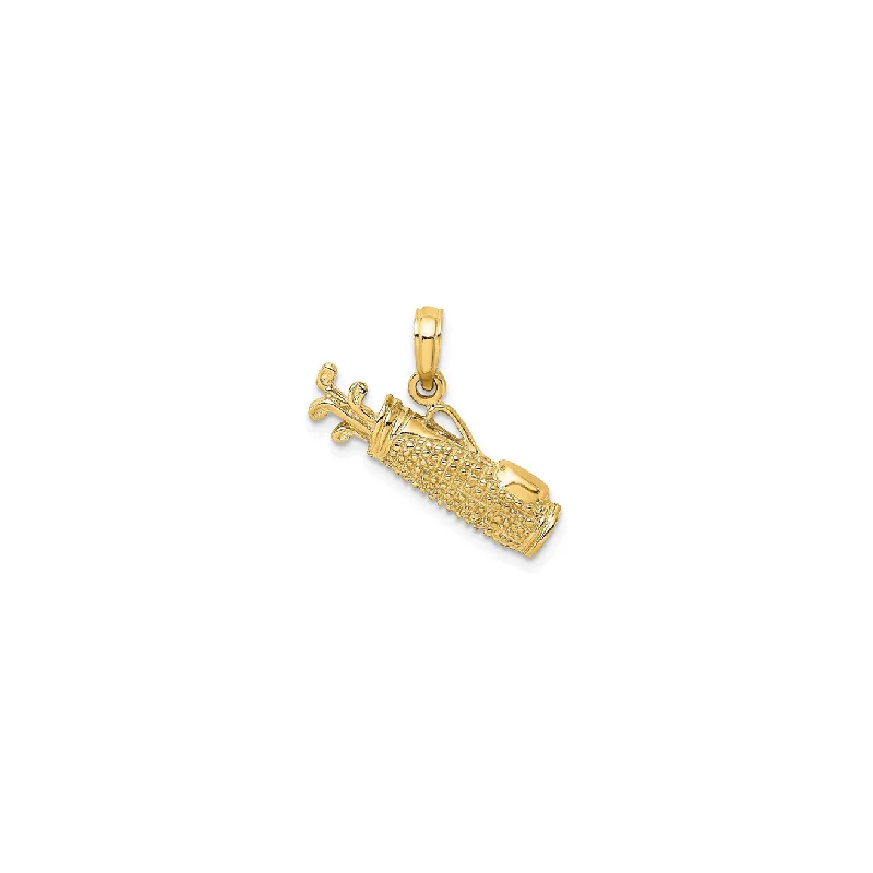 Gemstone - Encrusted Pendants with a Sparkling CenterpieceGolf Bag Pendant (14K) Gemstone - Encrusted Pendants with a Sparkling CenterpieceGolf Bag Pendant (14K)