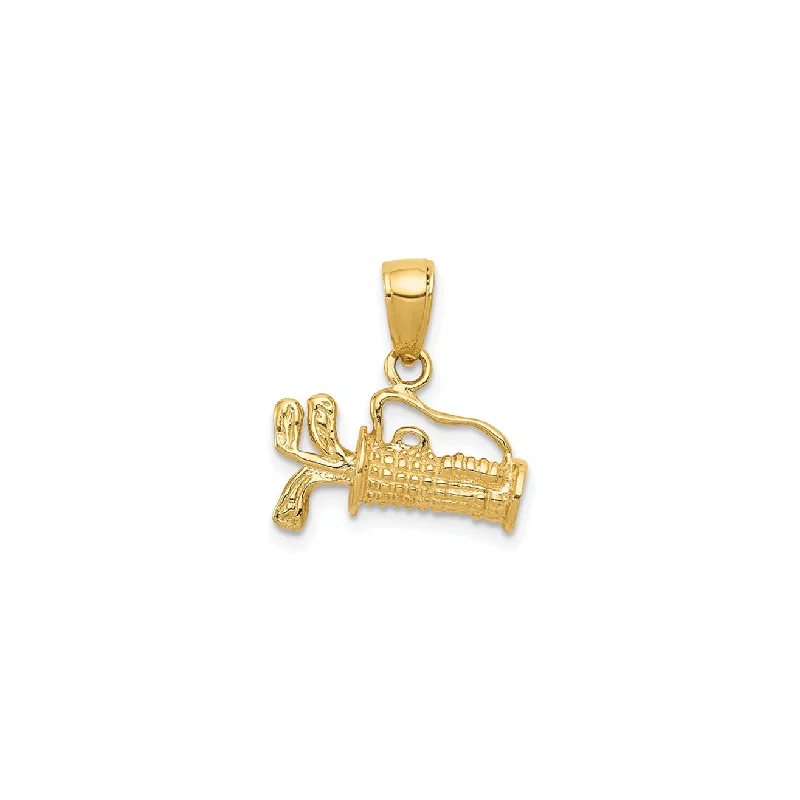 Charm Pendants with Multiple Small Decorative ElementsGolf Bag with Club Pendant (14K) Charm Pendants with Multiple Small Decorative ElementsGolf Bag with Club Pendant (14K)