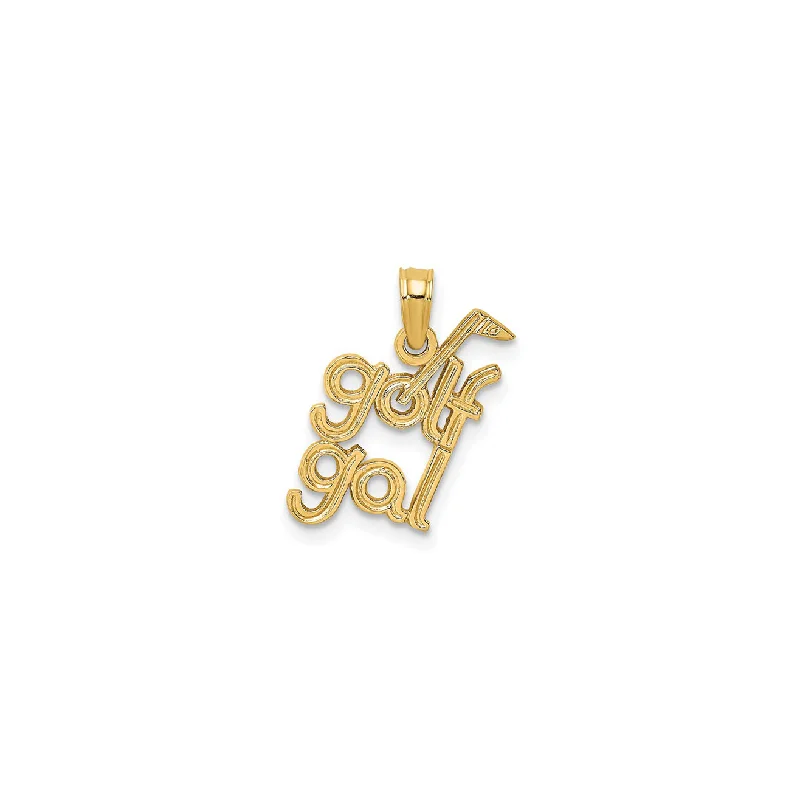 Gemstone - Encrusted Pendants with a Sparkling CenterpieceGolf Gal Pendant (14K)