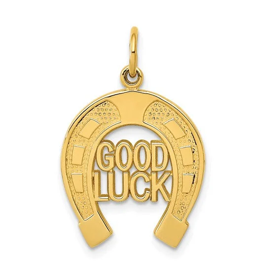 Initial Letter Pendants for a Personalized Touch"Good Luck" Horseshoe Frame Pendant (14K) Initial Letter Pendants for a Personalized Touch"Good Luck" Horseshoe Frame Pendant (14K)