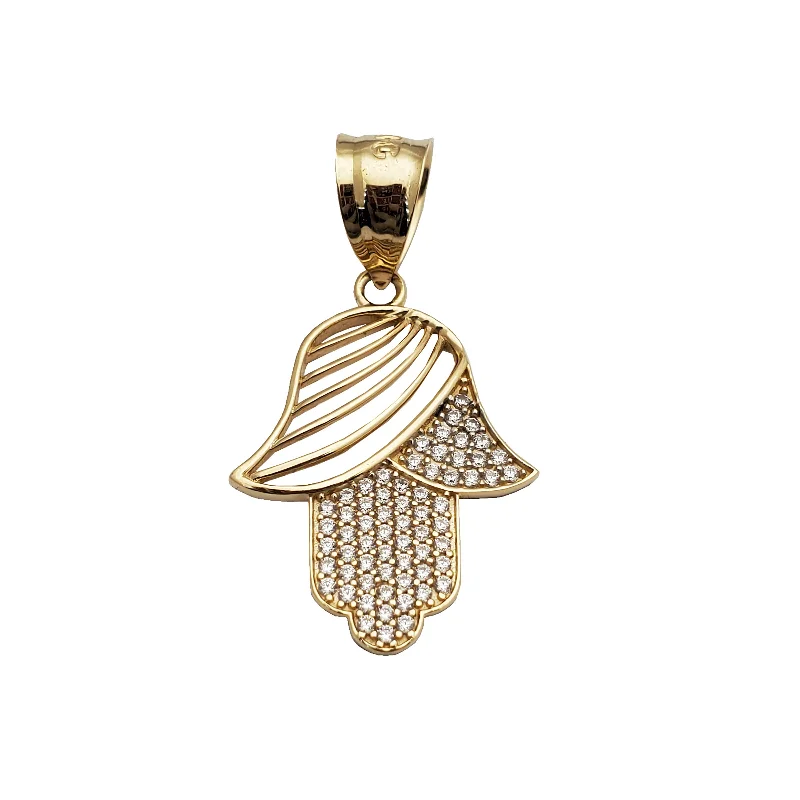 Moonstone pendants with a soft, iridescent sheen​ Hamsa Pendant  (14k)