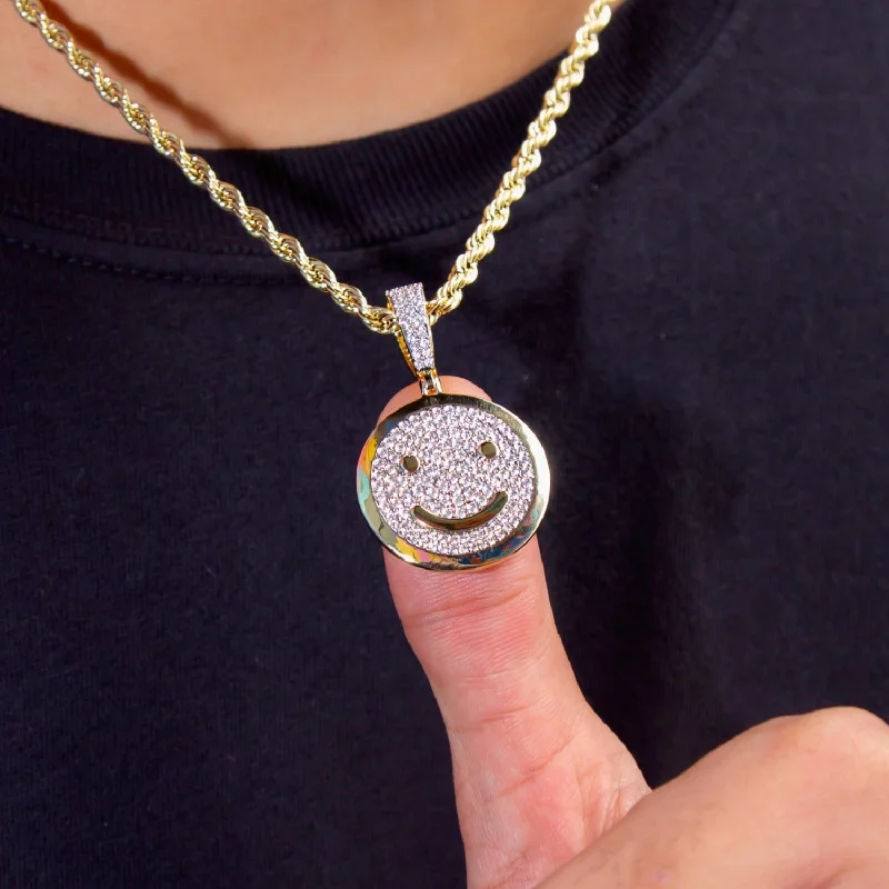 Locket Pendant Necklaces with Personalized EngravingsHappy/Sad Pendant