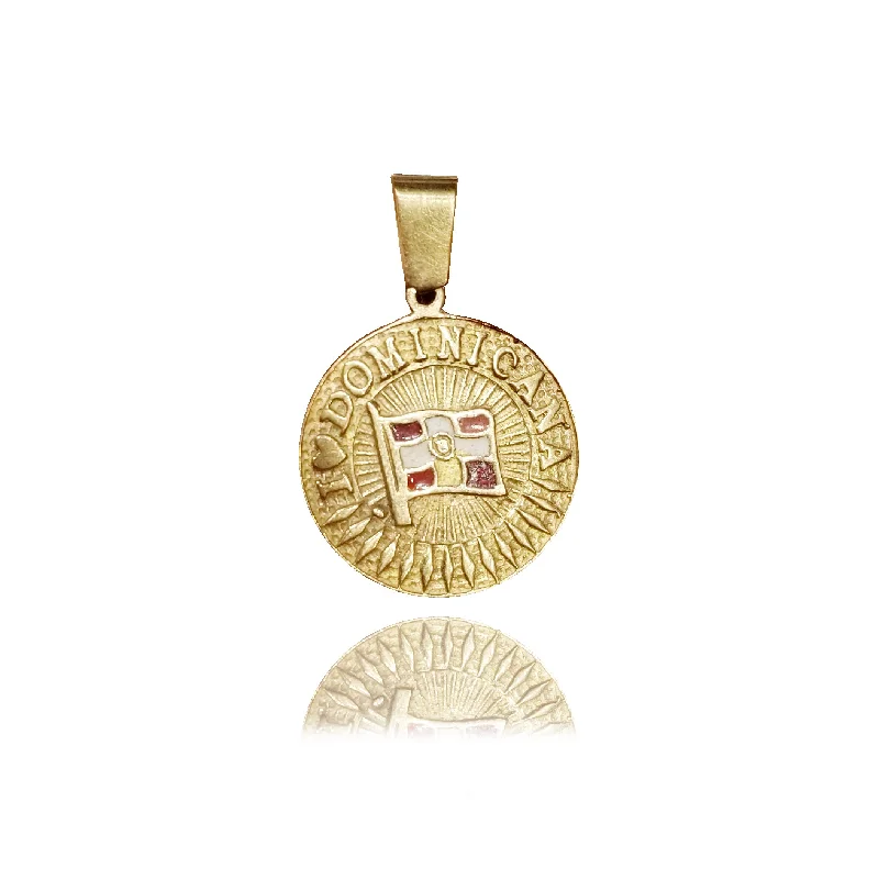Unicorn - shaped pendants, popular among fans of magical beings​ "I Love Dominicana" Yellow Gold Pendant (14K)