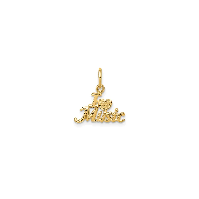 Gemstone - Encrusted Pendants with a Sparkling Centerpiece"I Love Music" Pendant (14K) Gemstone - Encrusted Pendants with a Sparkling Centerpiece"I Love Music" Pendant (14K)