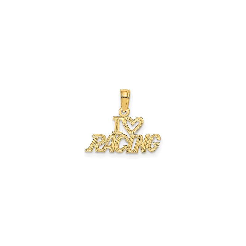 Animal - Shaped Pendants in Sterling SilverI Love Racing Pendant (14K)