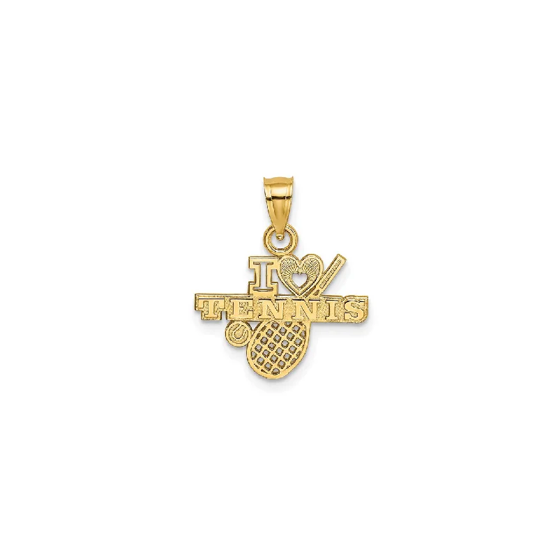 Religious Pendants with Cross or Star of David DesignsI Love Tennis Pendant (14K)