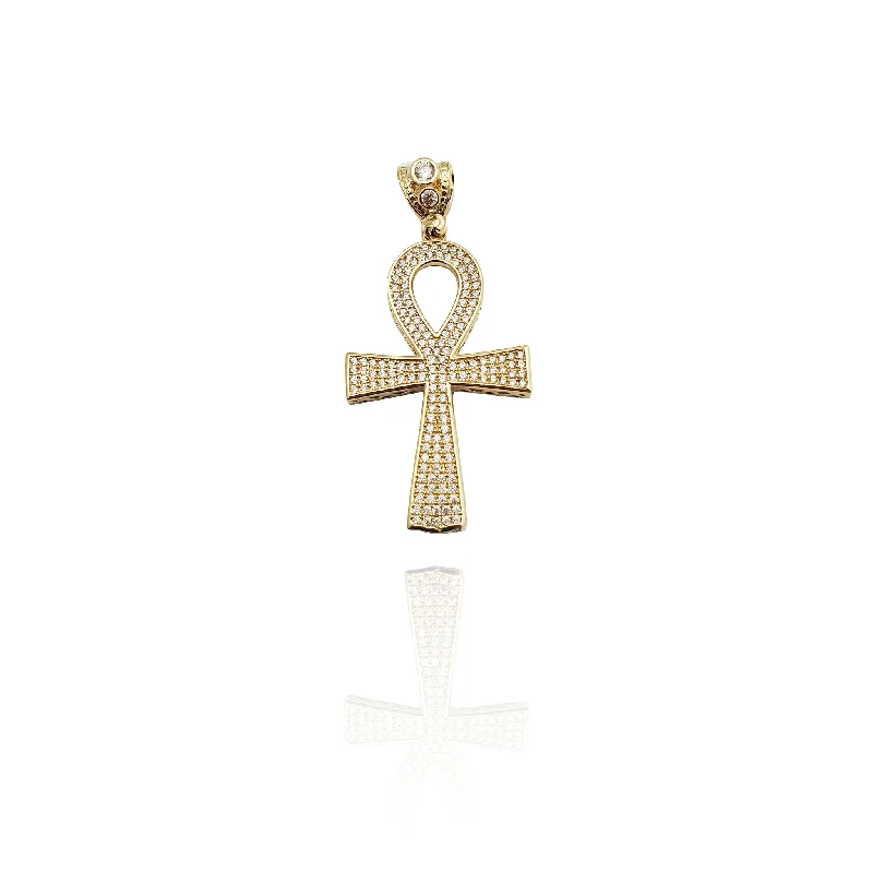 Opal pendants with their unique play of colors​ Iced-Out Ankh CZ Pendant (14K)