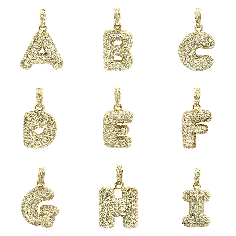 Amber pendants with their warm, golden glow Icy Puffy Initial Letter Pendant (14K) Amber pendants with their warm, golden glow Icy Puffy Initial Letter Pendant (14K)