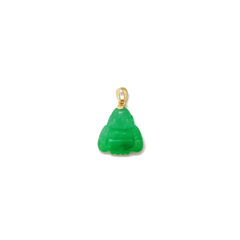 Pendants with a QR code that links to a special message or memory​ Jade Laughing Buddha Pendant (14K)