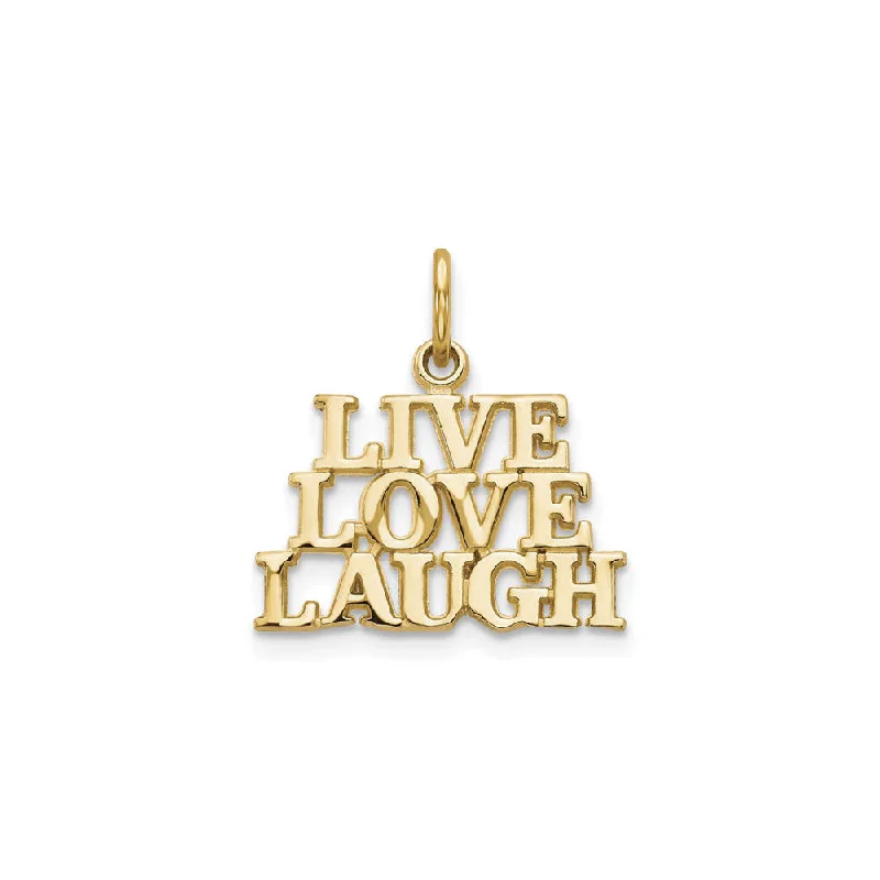 Initial Letter Pendants for a Personalized TouchLive, Love, Laugh Talking Pendant (14K)