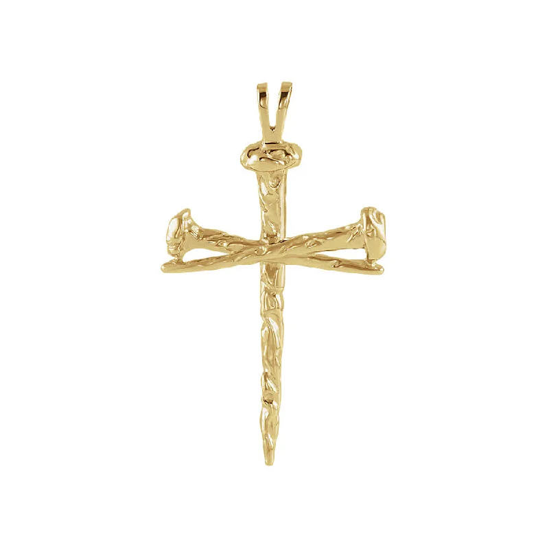 Initial Letter Pendants for a Personalized TouchMen's 14k Yellow Gold Polished Nail Cross Pendant Initial Letter Pendants for a Personalized TouchMen's 14k Yellow Gold Polished Nail Cross Pendant