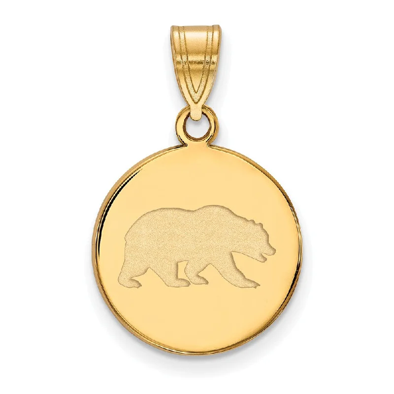 Charm Pendants with Multiple Small Decorative Elements14k Gold Plated Silver California Berkeley Md Mascot Disc Pendant Charm Pendants with Multiple Small Decorative Elements14k Gold Plated Silver California Berkeley Md Mascot Disc Pendant