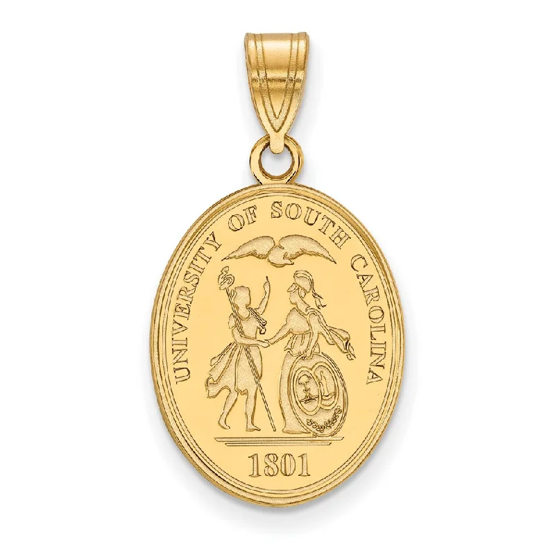 Animal - Shaped Pendants in Sterling Silver14k Gold Plated Silver South Carolina Large Crest Pendant Animal - Shaped Pendants in Sterling Silver14k Gold Plated Silver South Carolina Large Crest Pendant