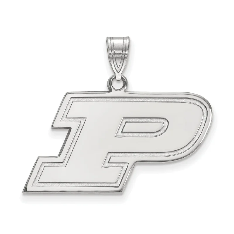 Pendant with a built - in LED light for a unique feature 14k White Gold Purdue Medium Initial P Pendant Pendant with a built - in LED light for a unique feature 14k White Gold Purdue Medium Initial P Pendant