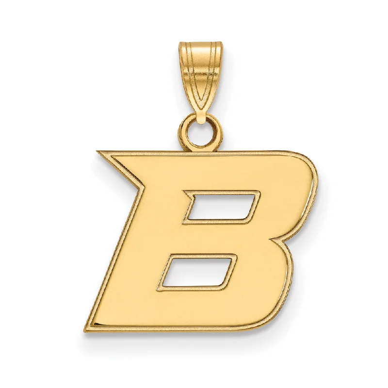 Ruby - studded pendants for a bold and vibrant statement 14k Yellow Gold Boise State Small Initial B Pendant Ruby - studded pendants for a bold and vibrant statement 14k Yellow Gold Boise State Small Initial B Pendant