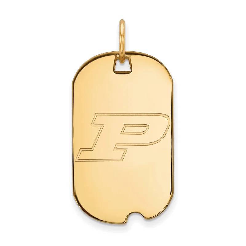Animal - shaped pendants, such as wolves, lions, or dolphins 14k Yellow Gold Purdue Initial P Dog Tag Pendant Animal - shaped pendants, such as wolves, lions, or dolphins 14k Yellow Gold Purdue Initial P Dog Tag Pendant