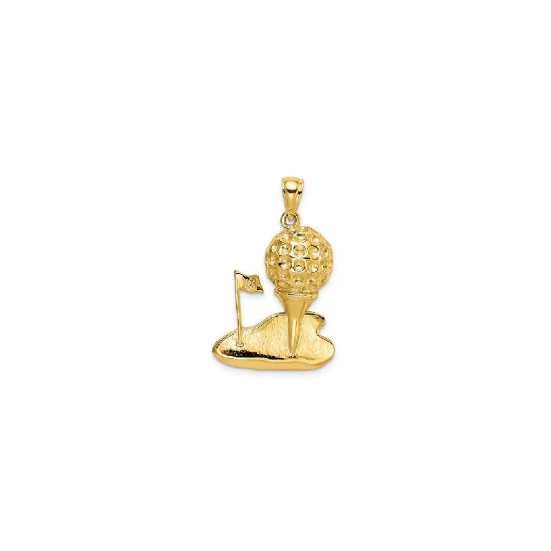 Charm Pendants with Multiple Small Decorative ElementsOpen Backed Golf Pendant (14K)