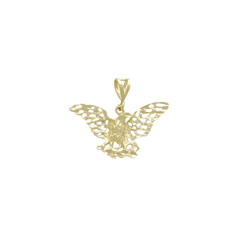 Titanium pendants known for their durability and lightweight nature​ Outline Eagle Pendant (14K)