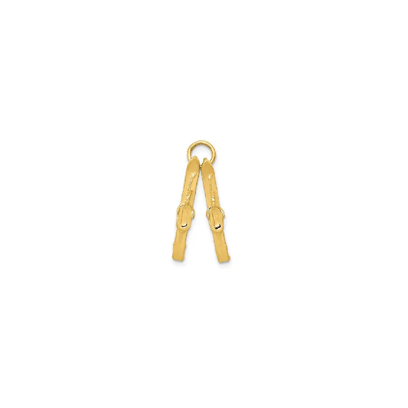 Initial Letter Pendants for a Personalized TouchPair of Skis Pendant (14K)