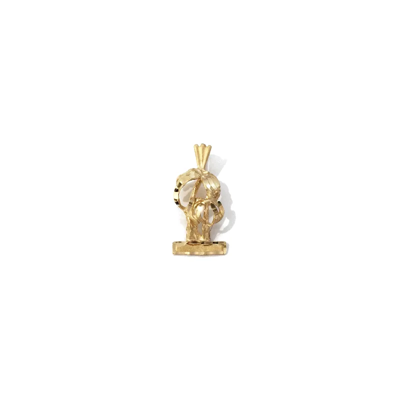 Camera - shaped pendants for photographers​ Palm Tree Diamond Cut Pendant (14K)