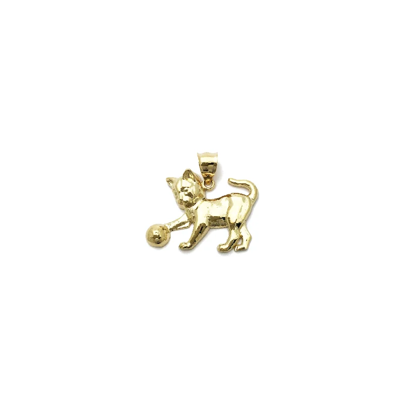 Moonstone pendants with a soft, iridescent sheen​ Playful Kitten Pendant (14K)